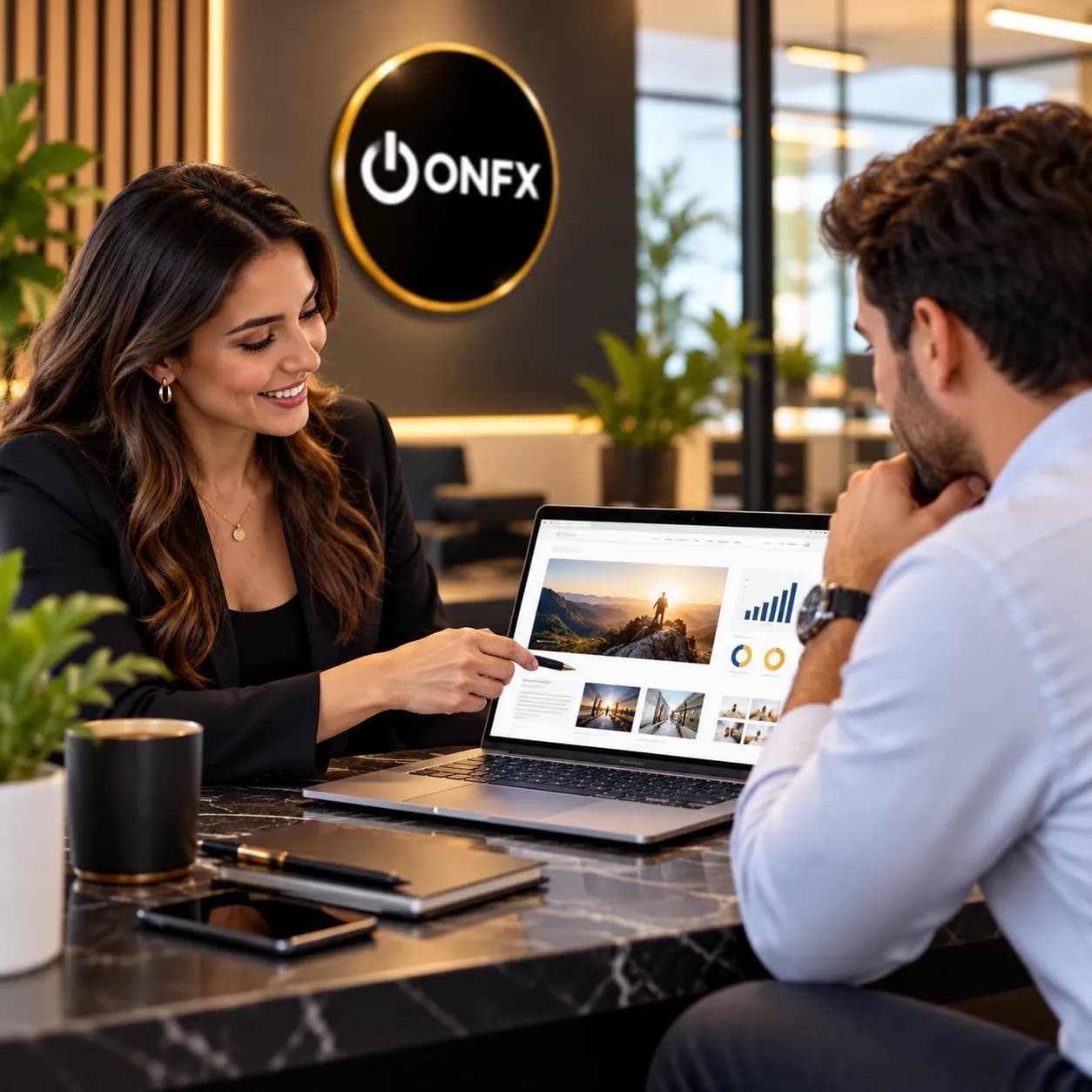 Atendimento personalizado ONFX